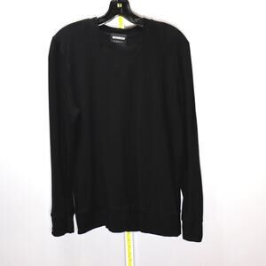 Monrow Classic Black Crewneck Sweatshirt – Size Small
